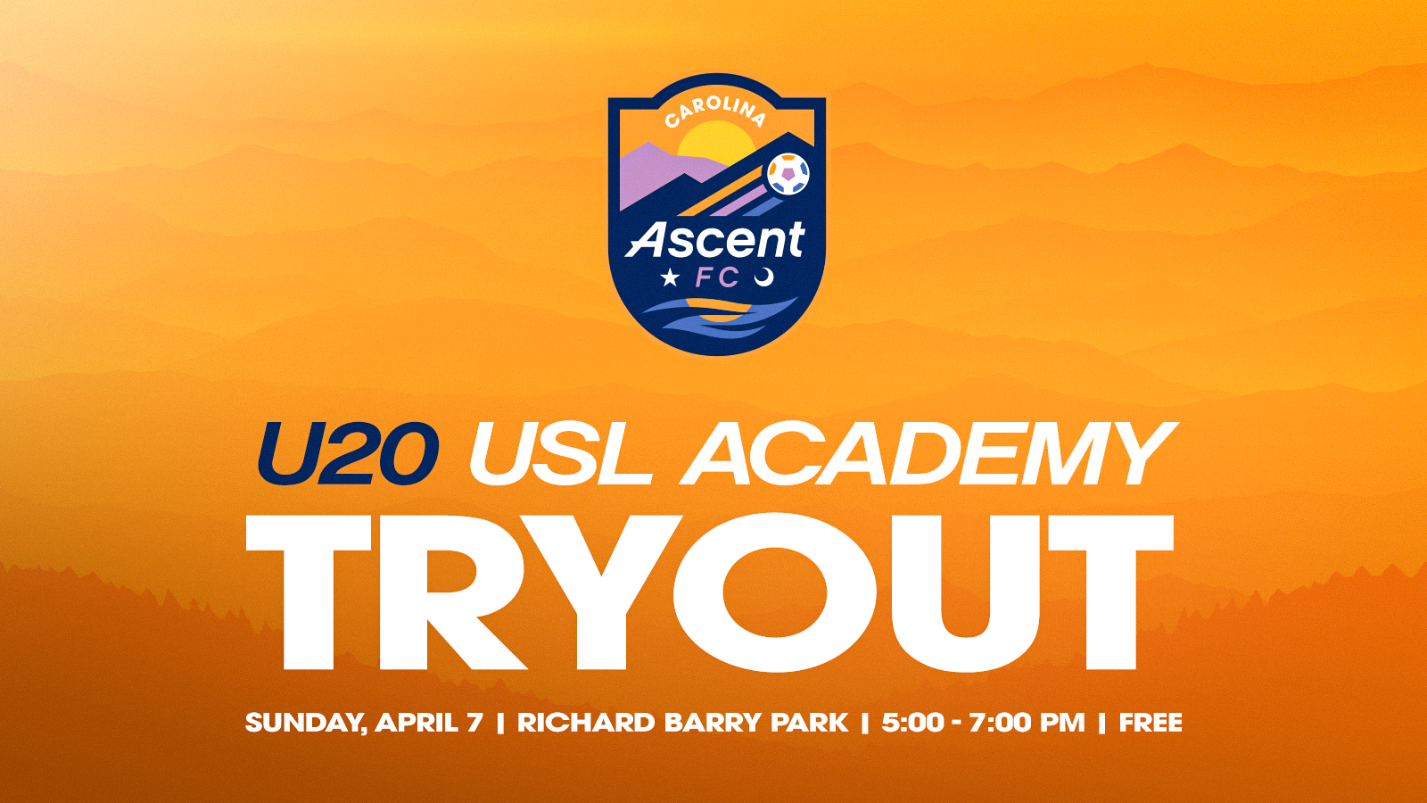 Carolina Ascent to Host U20 USL Academy Tryout this Sunday, April 7 featured image