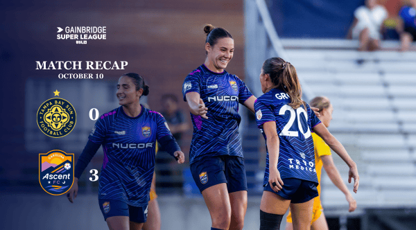 Carolina Ascent Blank Sun, Extend Lead atop League Table with 3-0 Win in Tampa